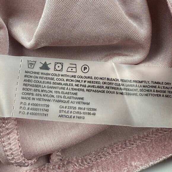 TNA Aritzia Hollywood Crushed Velvet One Shoulder Crop Tee Size XXS Pink - Picture 6 of 7